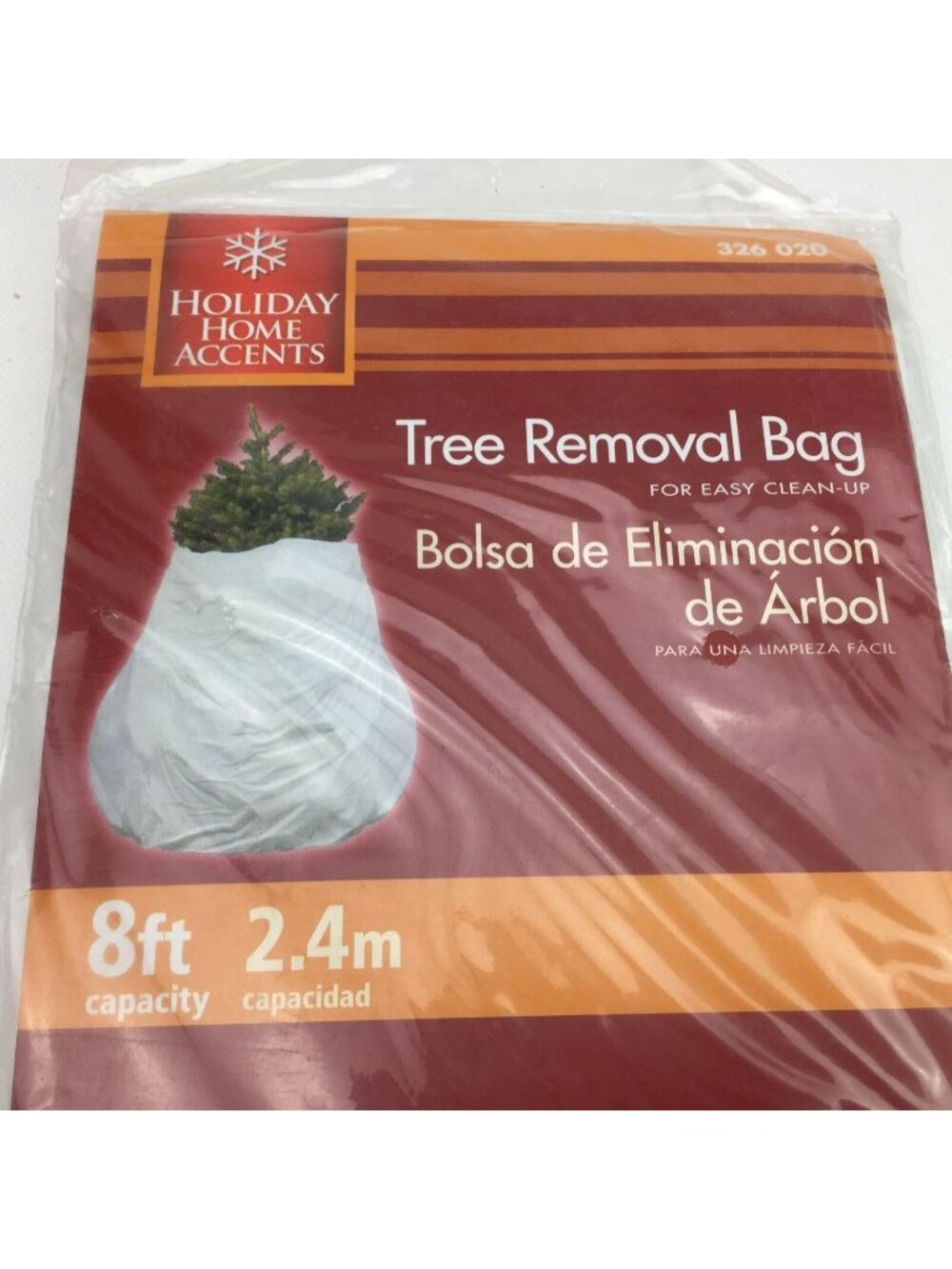 Holiday Home Accents Disposable Tree Removal Bag 8ft Capacity Easy Clean-Up